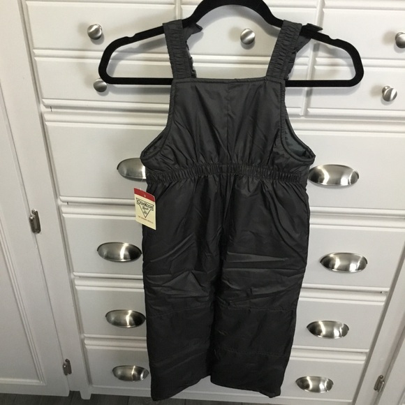 NWT OshKosh B’gosh Bib Snow Suit Overalls size 5 Gray Unisex - Picture 4 of 9